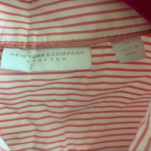 New York and Company Striped Button-up in Size XS - Picture 9 of 13